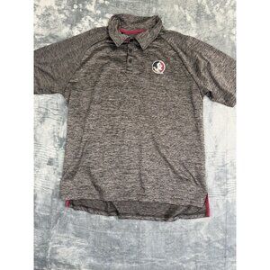 FSU Seminoles Colosseum Mens Gray Performance Polo Shirt Large